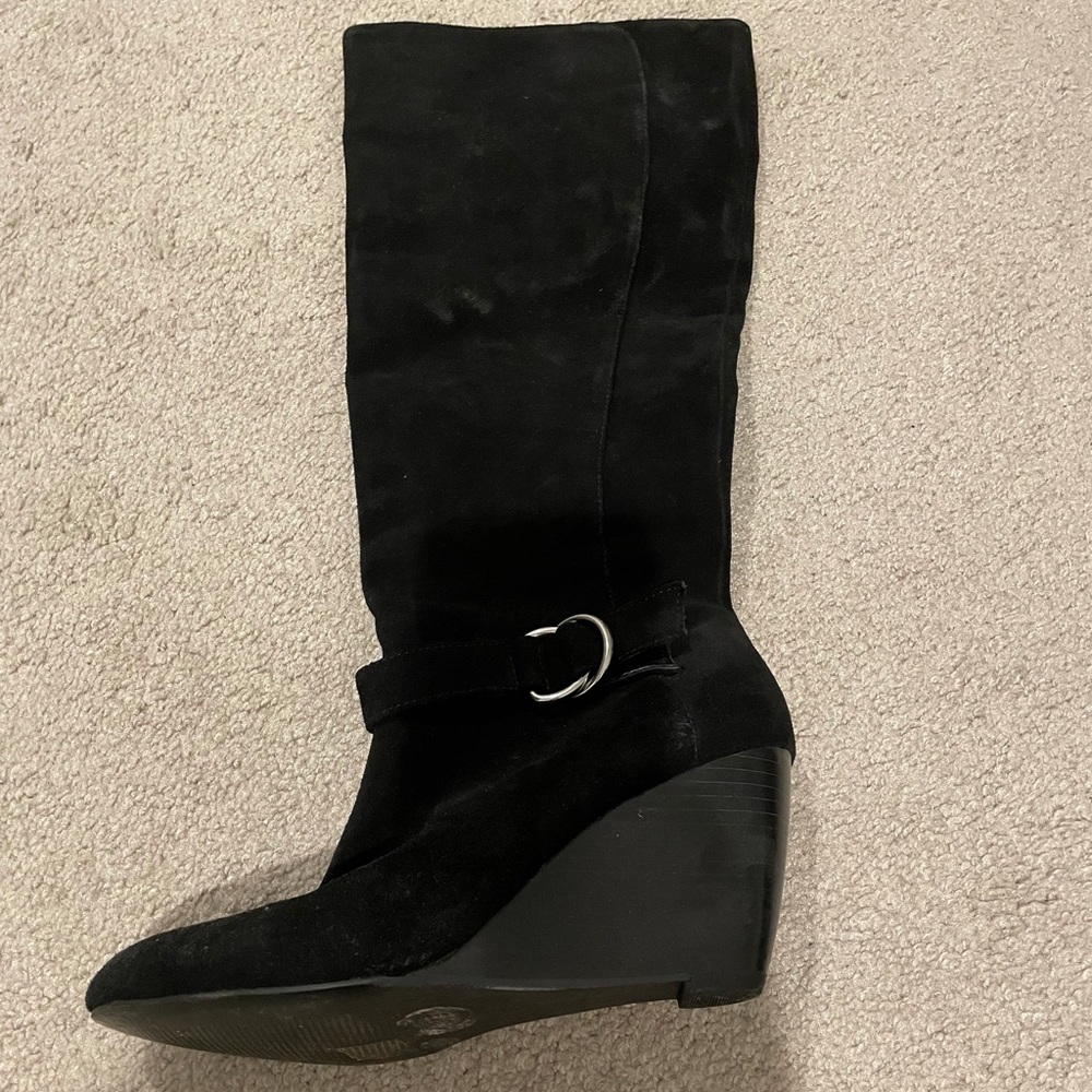 BCBG knee high suede boots
